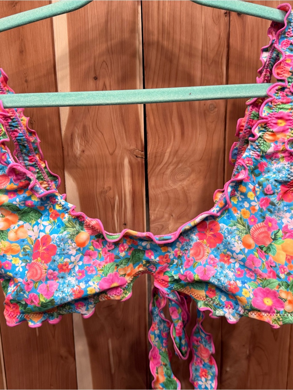 Kulani Kinis Ruffle Bikini Swimsuit - Bright Mermaid Print